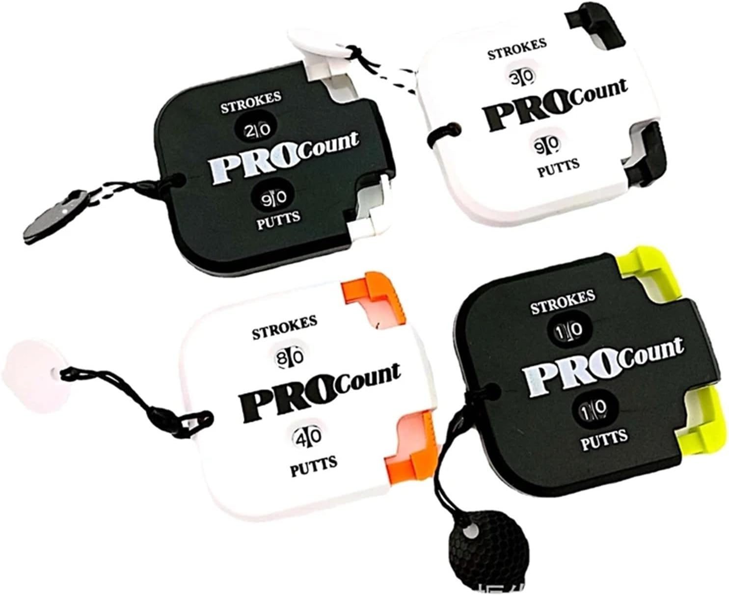 Golf Score Counter 5 PCS Mini Portable Golf Hitting Score Counter Double Player Scoring Clicker Keychain for Training Digits