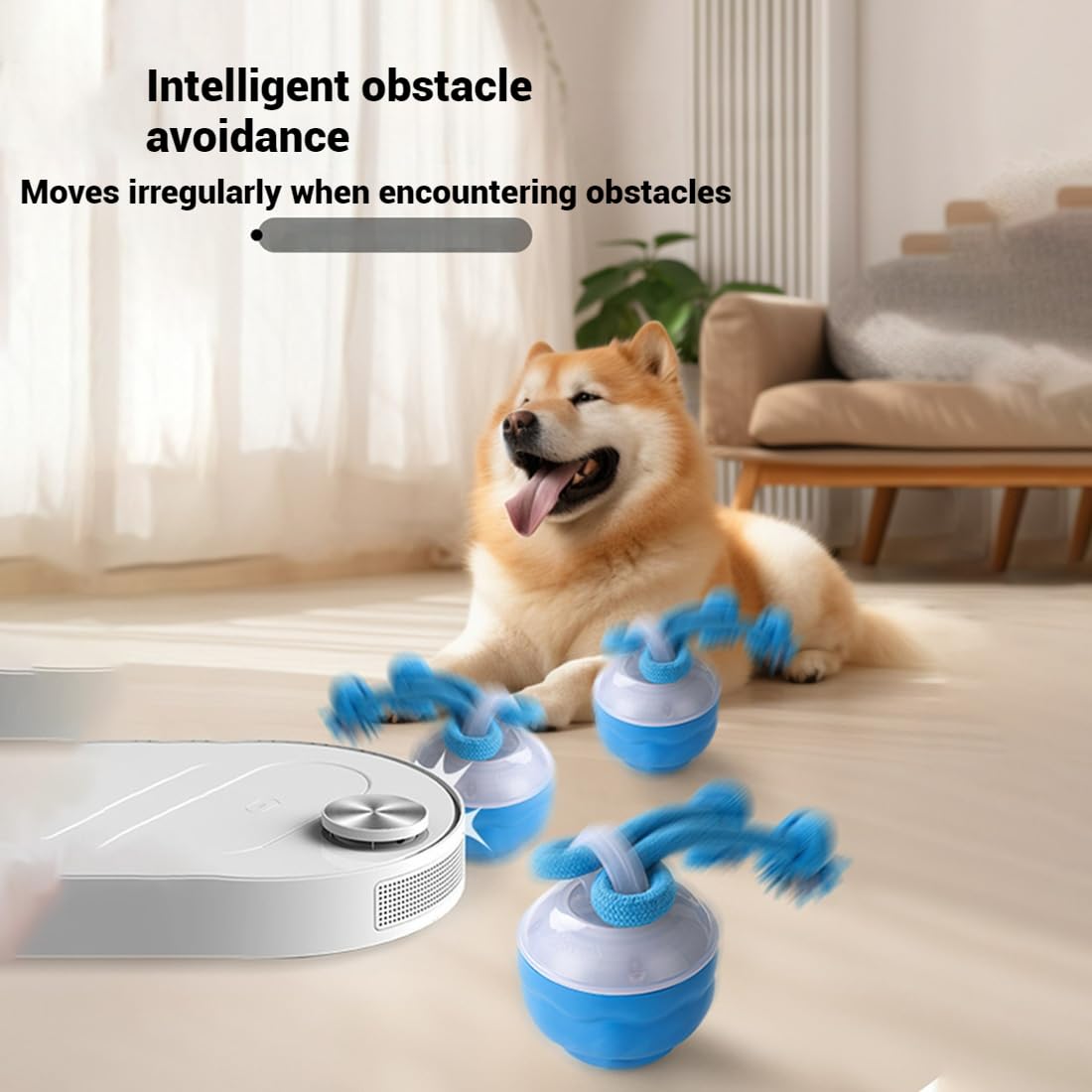 Juguetes interactivos para perros 2026, juguete para perros en movimiento con activación por movimiento, juguete para perros Chase Buddy, tres modos con brillo, juguete masticable duradero