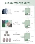 ECOHUB 4 Ensemble cubes d'emballage de compression pour le voyage, sac organisateur de valises avec étiquette, sac de voyage pour transporter sur bagages, esquisse vacances de plage, accessoires de voyage de bateau de croisière, vert