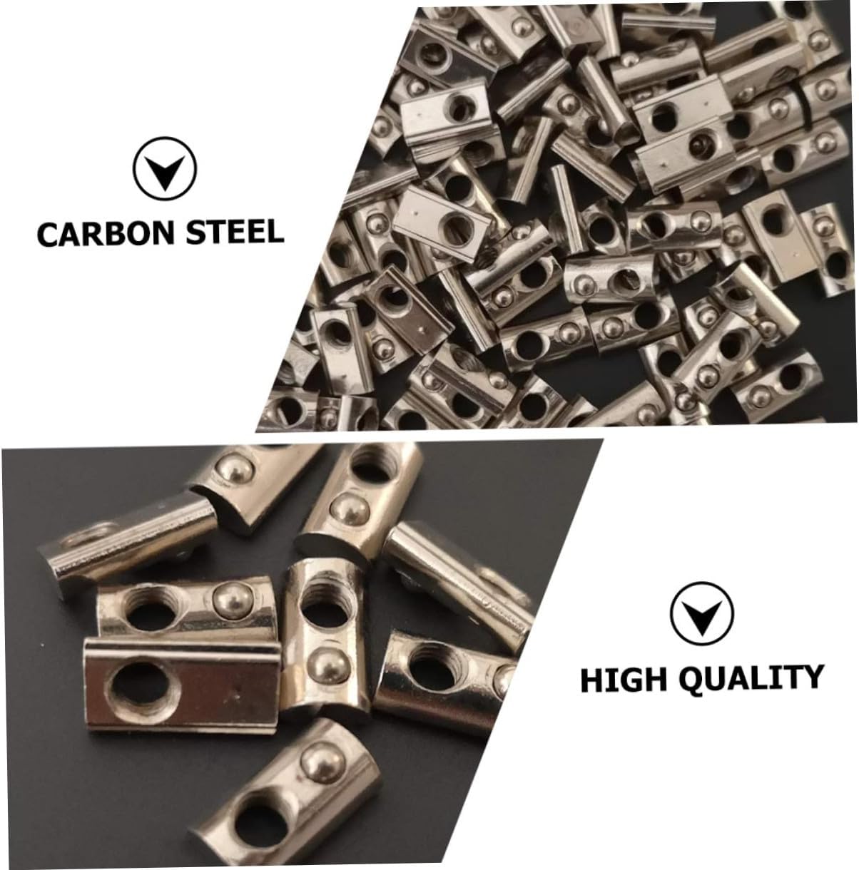 GLEAVI 100pcs Aluminum Extrusion Hardware Carbon Steel t Nut Nickel Plated t Slot Nut