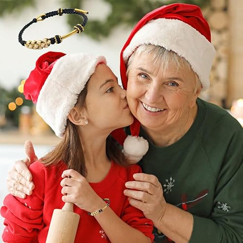 Miniatura 3 de DIOWUS Pulsera con nudo de cereza, con texto en inglés To My Granddaughter A Link That Can Be Undone, ajustable, trenzada, a mano, para mujer,