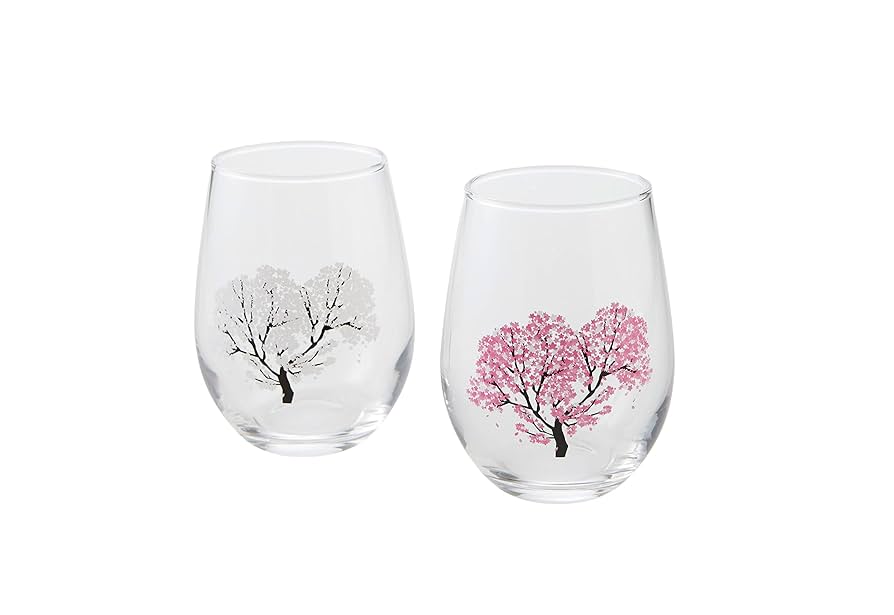 Japanese Sakura Cherry Blossom Color Changing Glass Cups