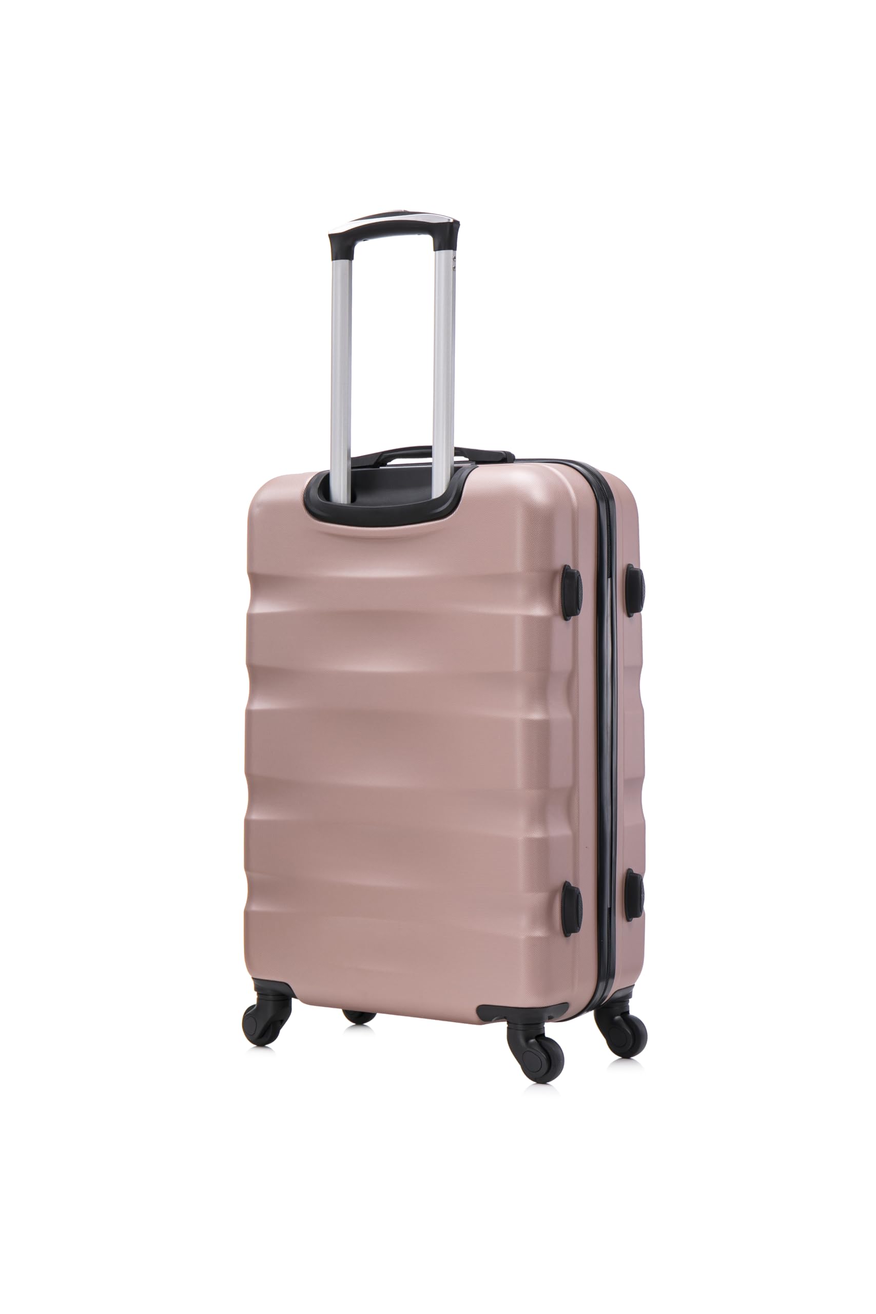 CELIMS - Valigia Media 20 kg Rigida Oro Rosa Leggera | Valigia da Stiva 65cm Donna | Lucchetto Integrato | ABS | Trolley Medio 65cm con 4 Ruote