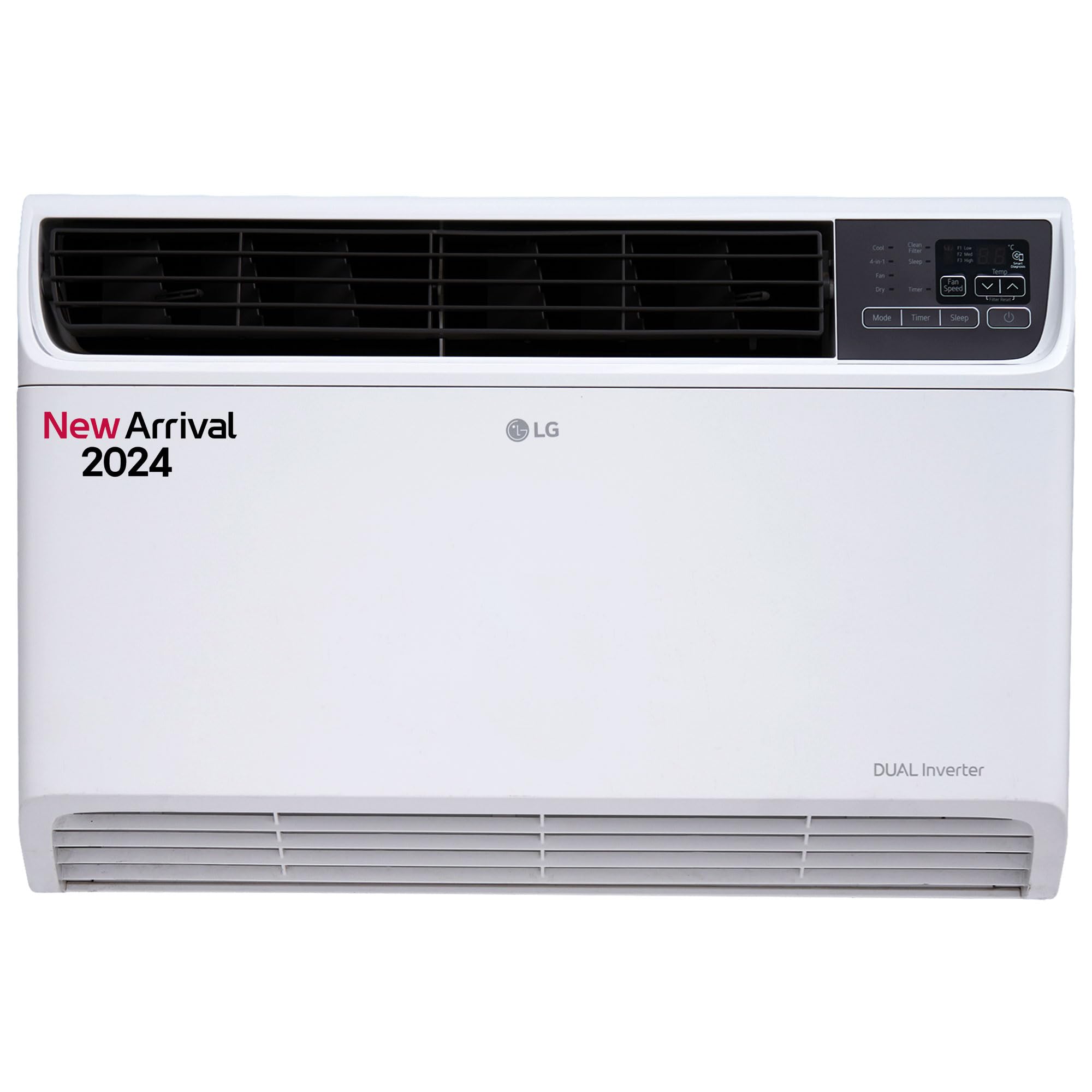 LG 1.5 Ton 5 Star DUAL Inverter Window AC (Copper, Convertible 4-in-1 cooling, 4 Way Air Swing, HD Filter, TW-Q18WUZA, White)