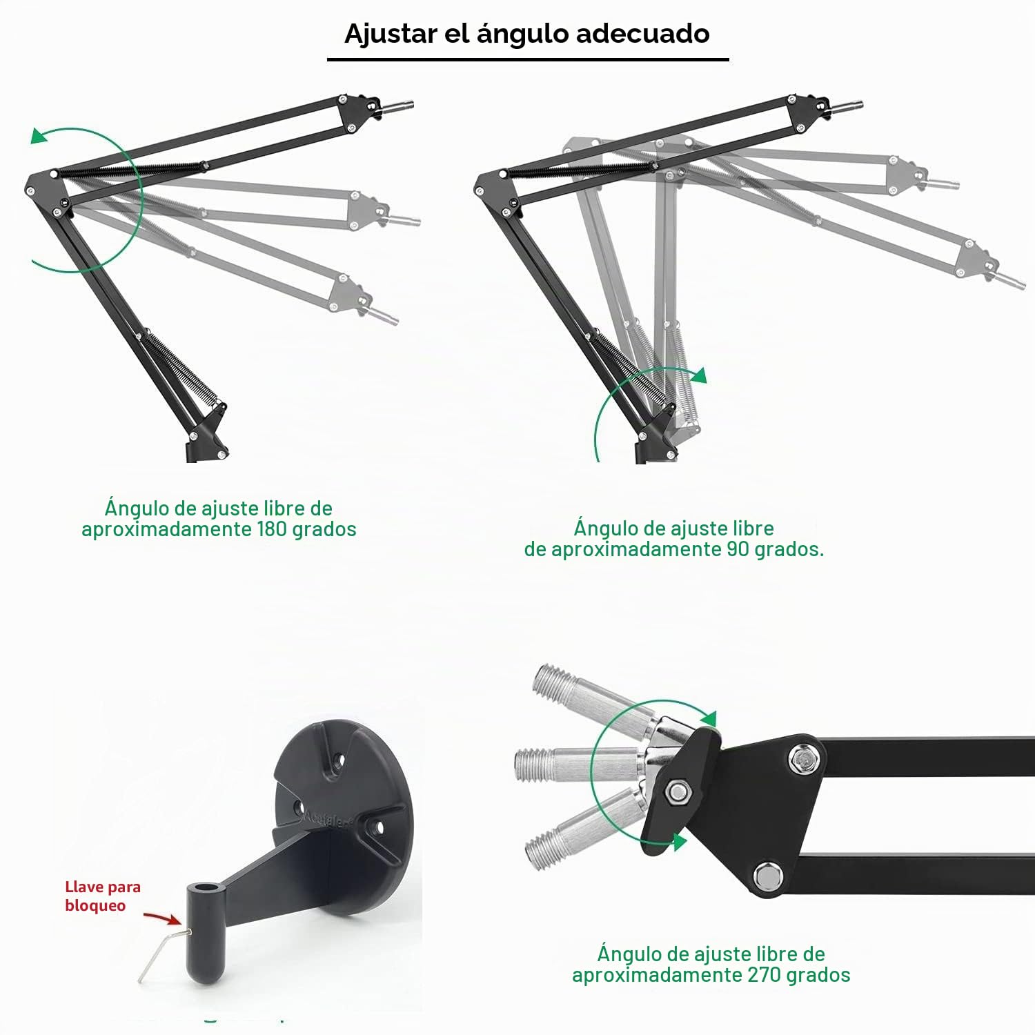 Kiyo Pro - Soporte de Pared para cámara Web con luz de LED de 26cm, Soporte de luz Pared para Webcam Compatible con Razer Kiyo, Kiyo Pro, Kiyo X and Anker Webcams