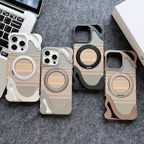 Coque iPhone 16 Pro antichoc titane magnétique sans cadre avec béquille - 2