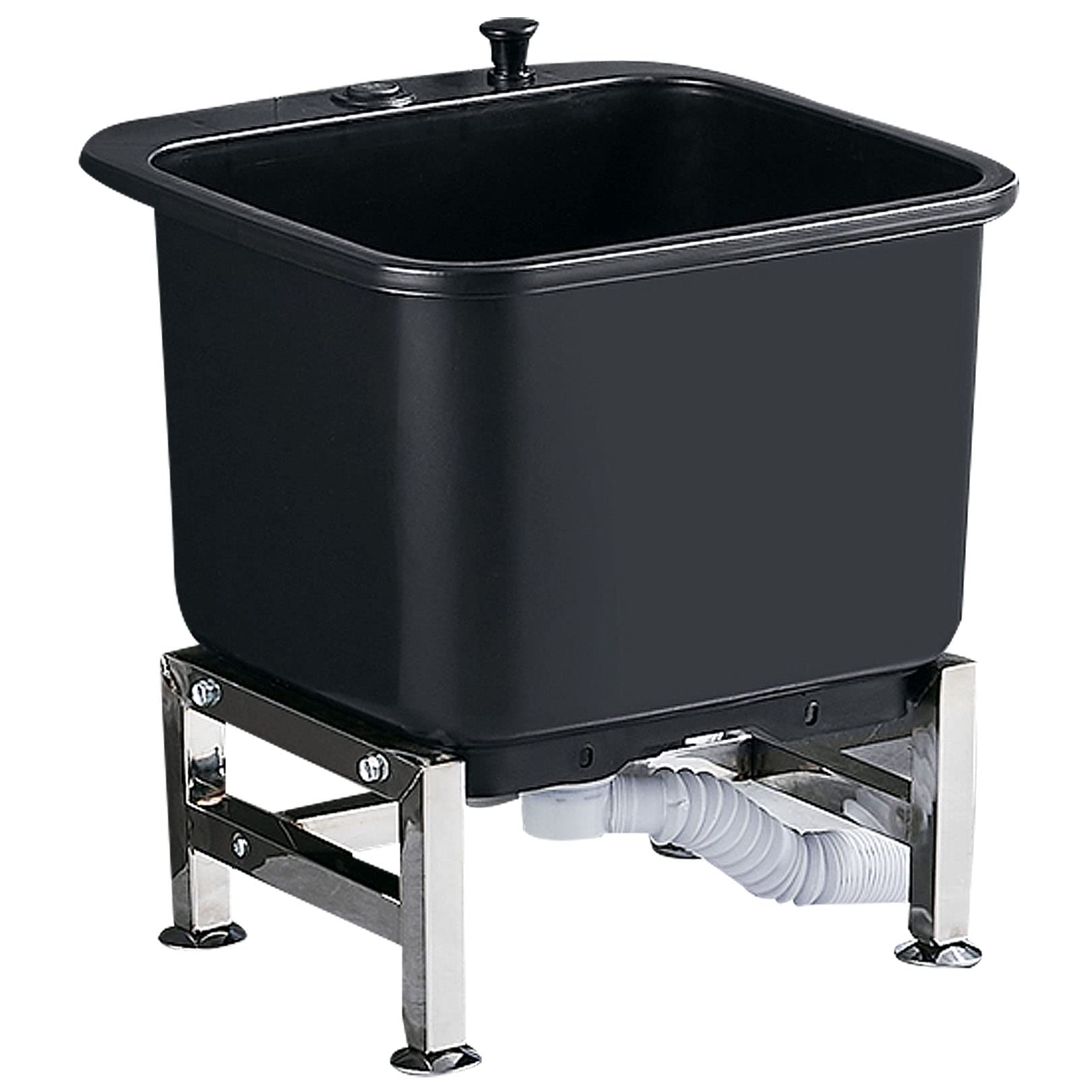 ASerZenith Floor Mount Mop Sink, Commercial Outdoor Laundry Sink Toilet Utility Sink, Multipurpose Sink With Drain For Laundry Bathroom Hotel,Black-40Cm(15.7In)