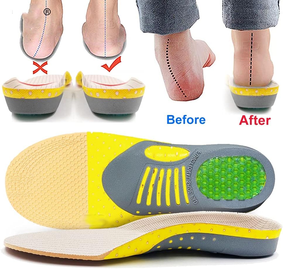 Unisex Sport Insoles for Shoes Sole Deodorant Shock Absorption Sof