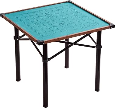 Folding Mahjong Table, Folding Game Table, Dining Table/Mahjong Table 2 in 1, Mesa de Domino, 4 Player Domino Card Game Table, Foldable Square Table, for Home Office Bedroom87cm