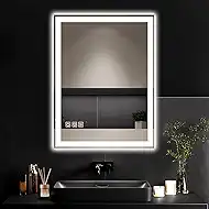 24"X32" LED Bathroom Vanity Mirror with Lights, Anti-Fog, Dimmable, Lighted Bathroom Mirror for Wall, Memory Function, Tempered Glass, Shatter-Proof, Backlit & Front Lit