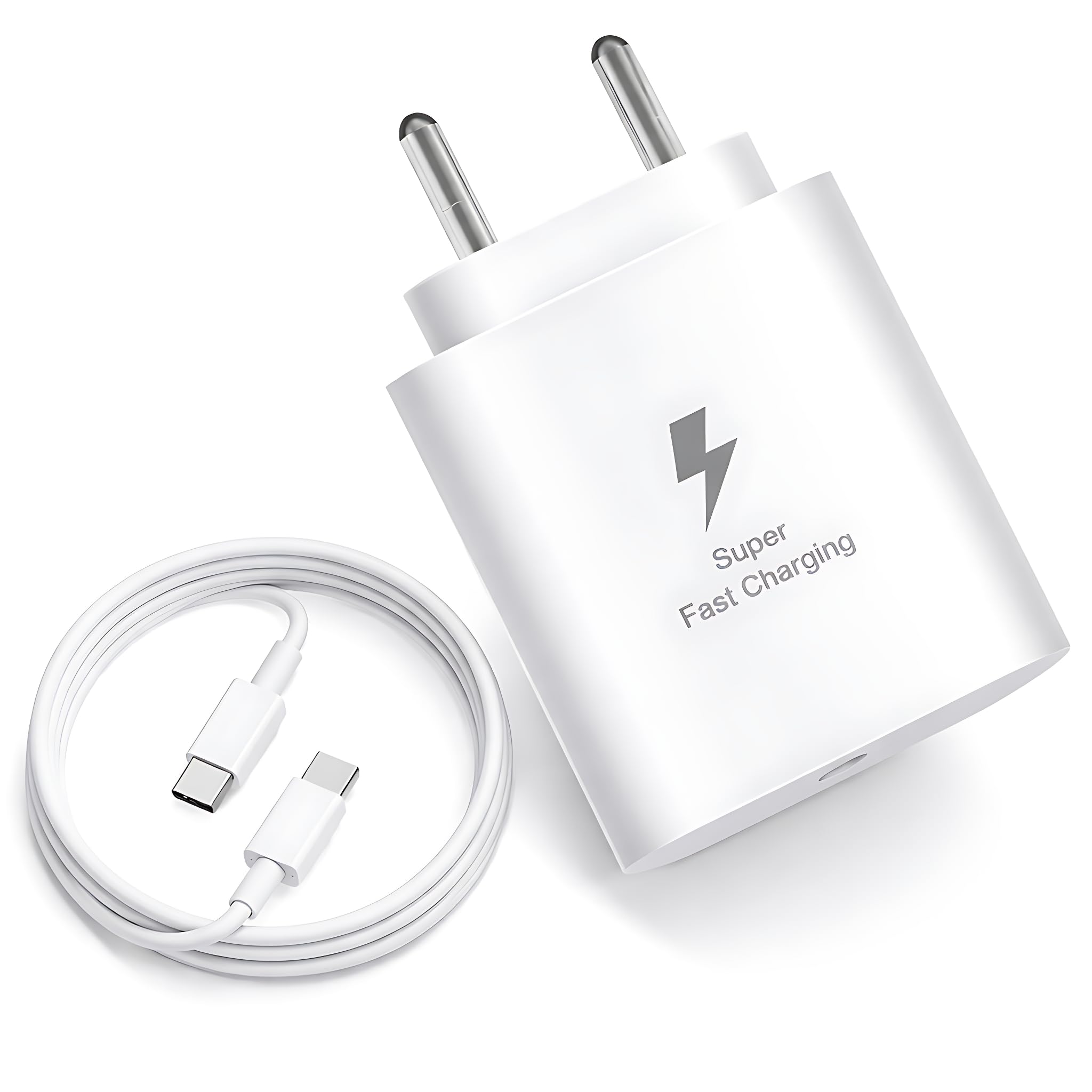 MAK 25W Charger with Cable for Samsung Galaxy A14 5G Type C Charger Adapter Compatible with Galaxy A14 Charger, 25 Watt USB Type C to C Pd Charging Adapter C Type, White-image-43