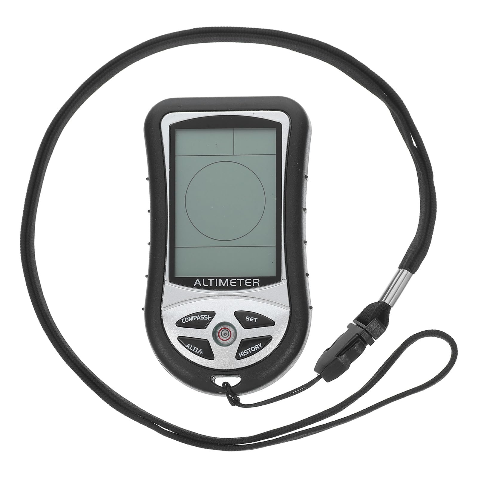 Tragbarer Digitaler Barometer Kompass Höhenmesser Schwarzes Outdoor Handgerät für Wandern Bergsteigen und Camping Präzises Elektronisches Messgerät aus Technischem Kunststoff
