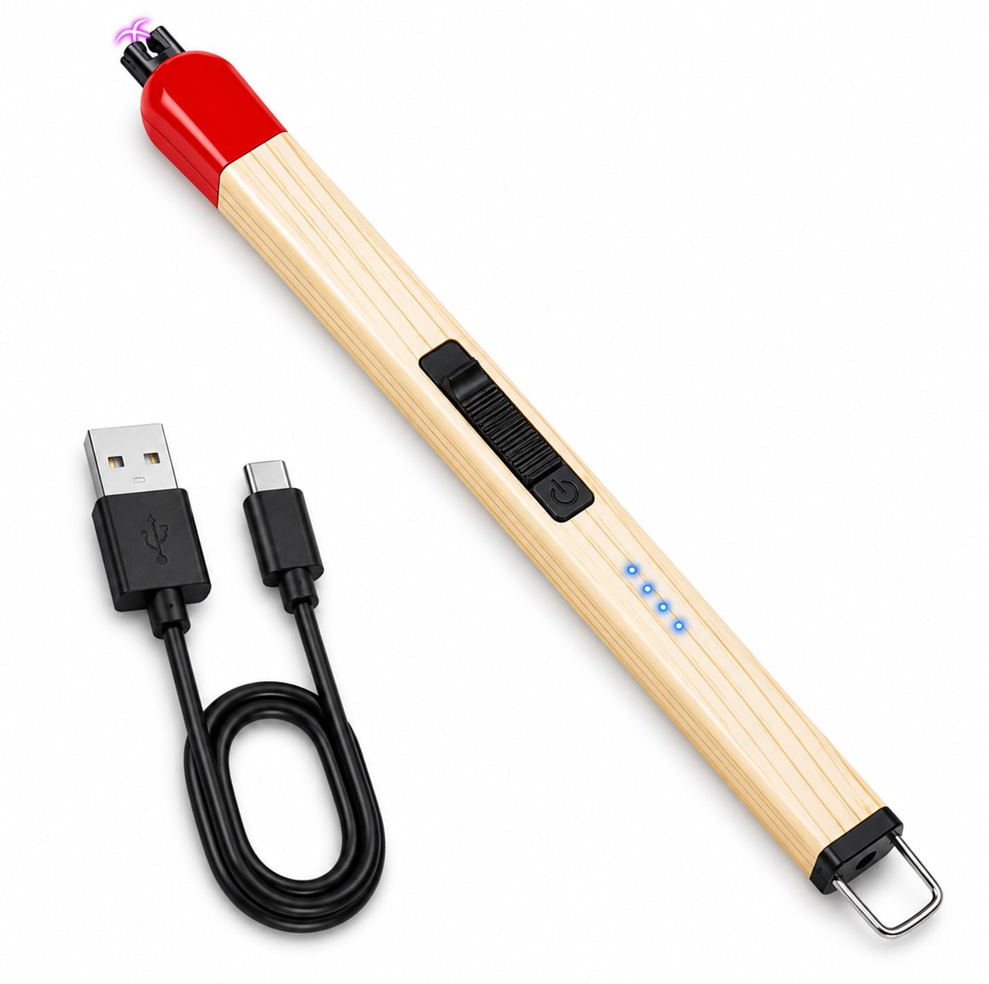 USB Rechargeable Electric Match Stick Arc Lighter |Long Reach Candle Lighter with Battery Status Indicator for Kitchen Gas Stove-image-26