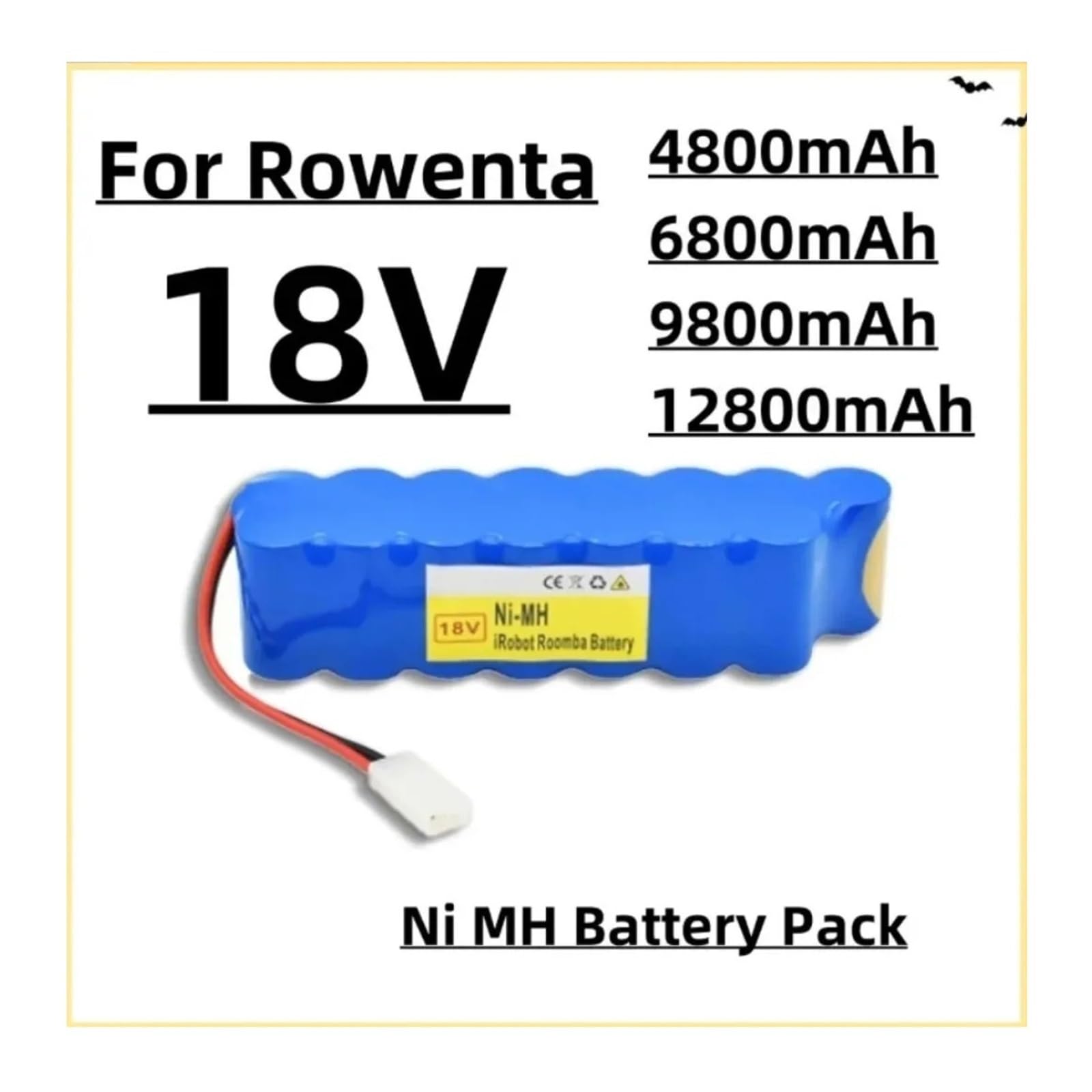 Kompatybilny z akumulatorem niklowo-wodorowym Rowenta 18 V 9800 mAh CD do odkurzacza RH8771, akumulatorem do odkurzacza P102(4800mAh)
