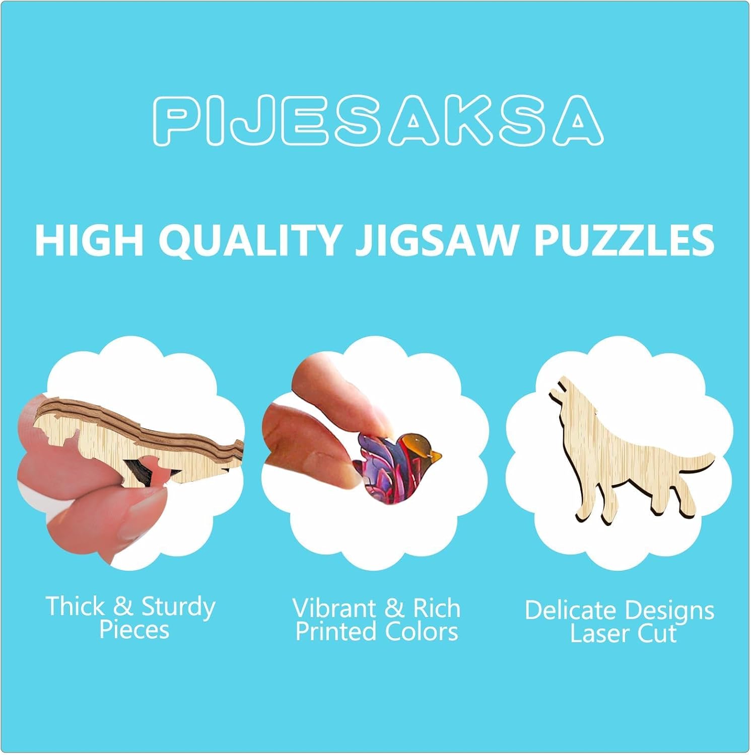 Wooden Puzzles for Adults, Embossed Owl Wooden Jigsaw Puzzle, Wall Art Home Decor (XL-17.3 * 16.6in-430 Pieces)