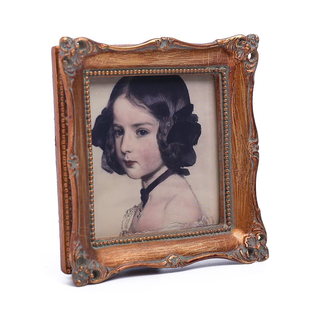 フォトフレーム Social Photo Frame SIKOO Vintage Picture Frames - 3x3 Square, Wallet Size Set