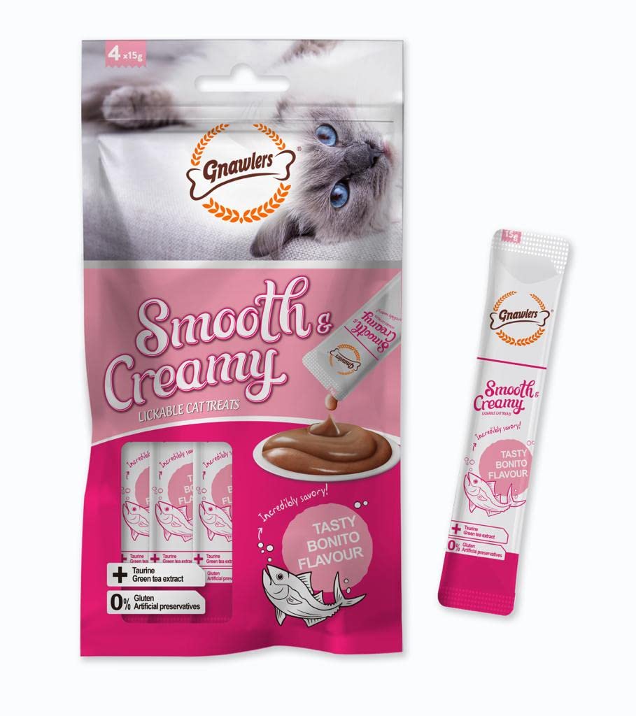Gnawlers Lickable Wet Creamy Cat Treats with Tasty Banito Flavour for Adult & Senior Cats, Healthy Cat Treat, Pack of 6 (24x15g Tubes), Sold by DogsNCats (B0BQBN6Q6B) Amazon Price History, Amazon Price Tracker