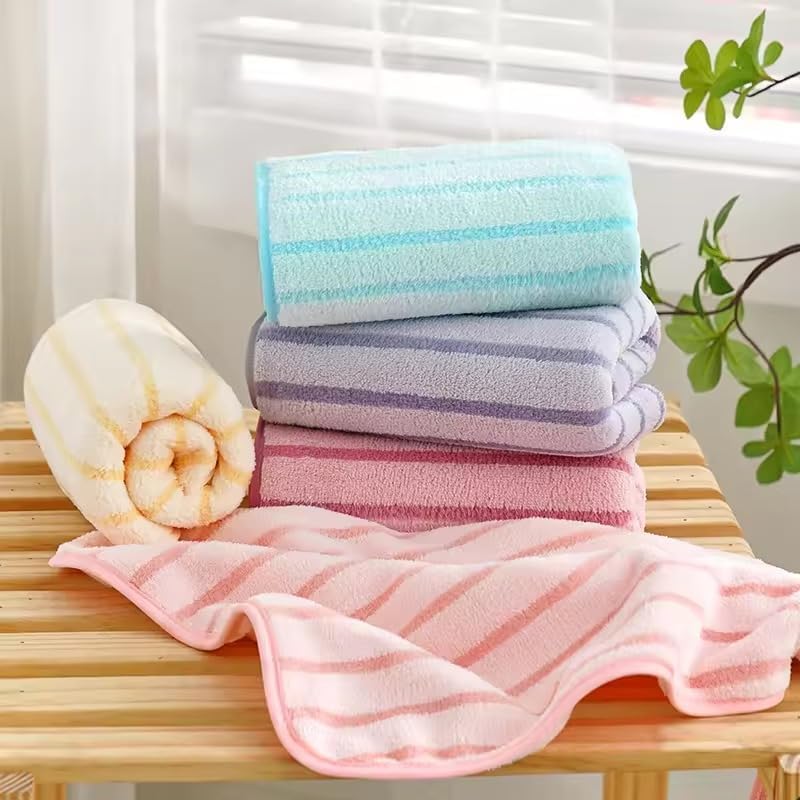 Little Boo Microfiber Coral Fleece Baby Face Towels, Soft and Absorbent Wash Clothes for Newborns, Infants and Toddlers, Cotton Wipes & Burp Cloths Size 30x30cm Multicolor (Pack of 6)-image-10