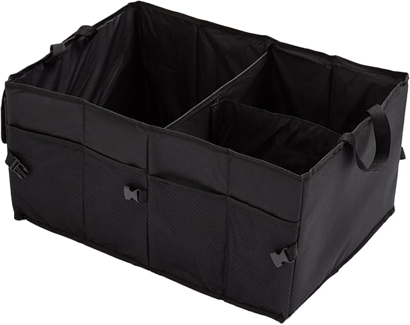 Organizador de maletero para auto, bolsas de almacenamiento plegables, organización de maletero resistente para accesorios de auto, herramientas, 3 compartimentos, consolas y organizadores automotrices