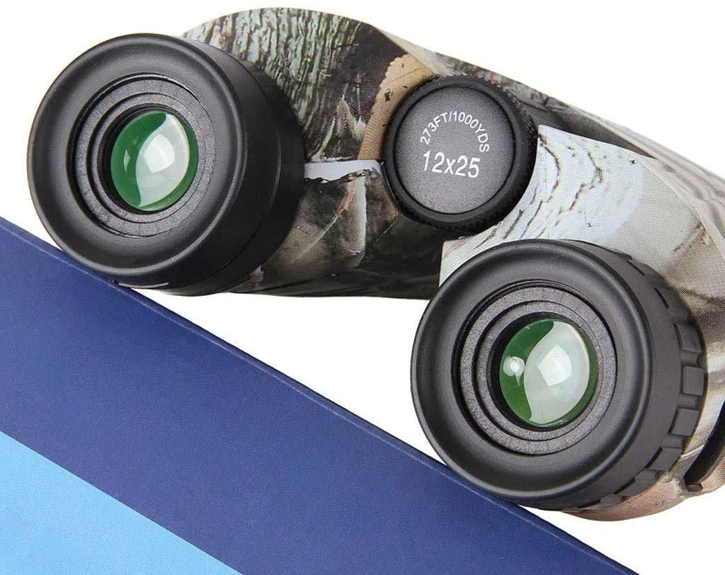 Binocolo per Adulti Regali di Caccia Binocolo Telescopi Telescopio, Birdwatching all'aperto 12X25 Palmare Portatile Impermeabile Hig - -Definizione
