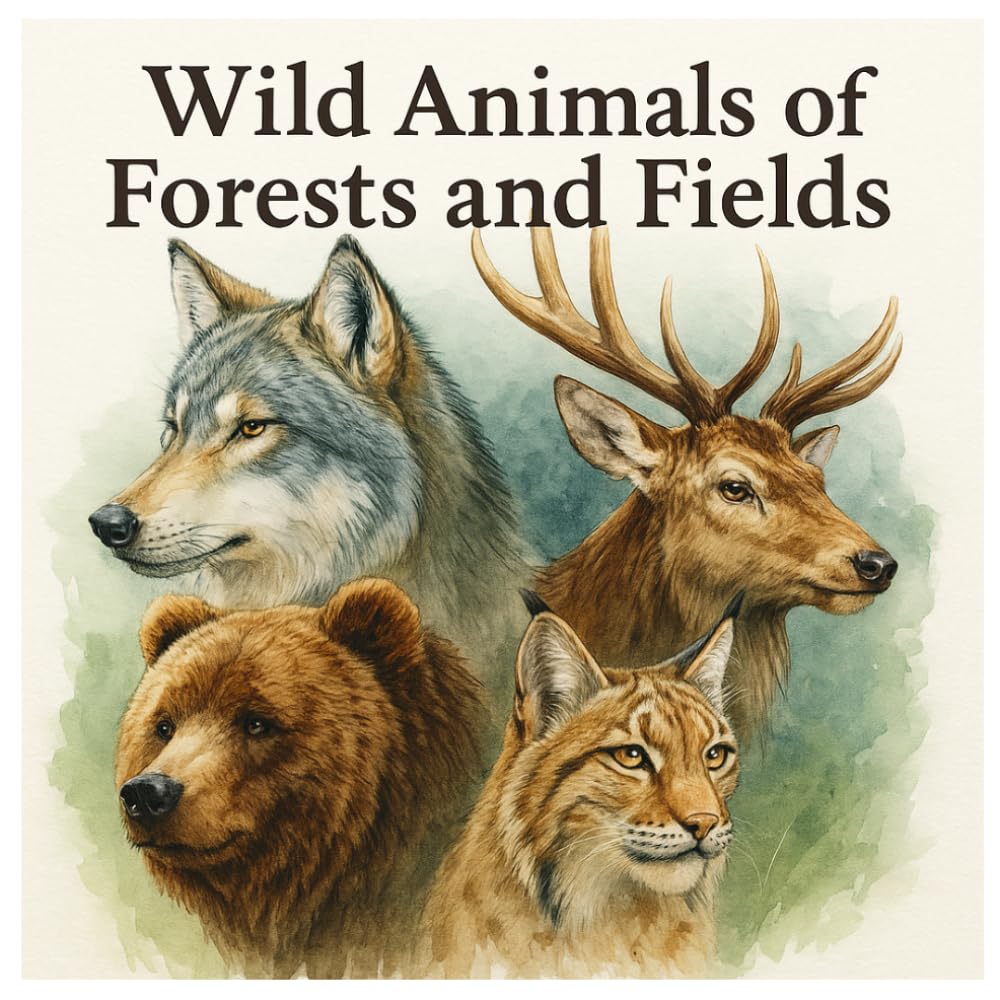 Wild Animals of Forests and Fields: 25 Animals from Woodlands, Meadows, Rivers, and Skies (Reading Laughing Learning)