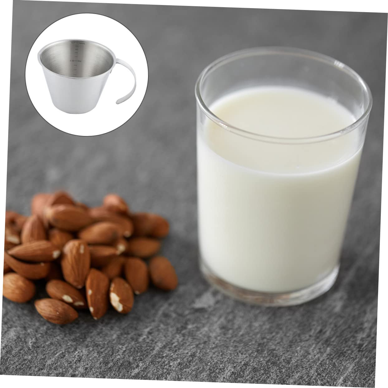 2piezas Vaso Medidor Inoxidable Taza De Graduada Jarra Resistente y De Limpiar Para Cocina