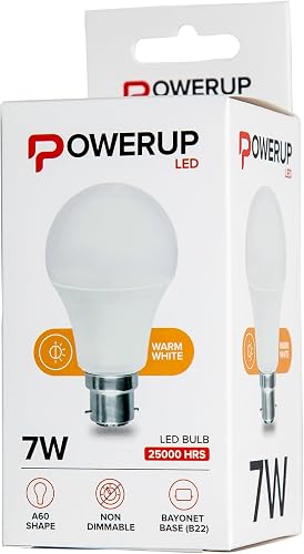 Powerup GLS A60 B22 7W Warm White LED Bulb