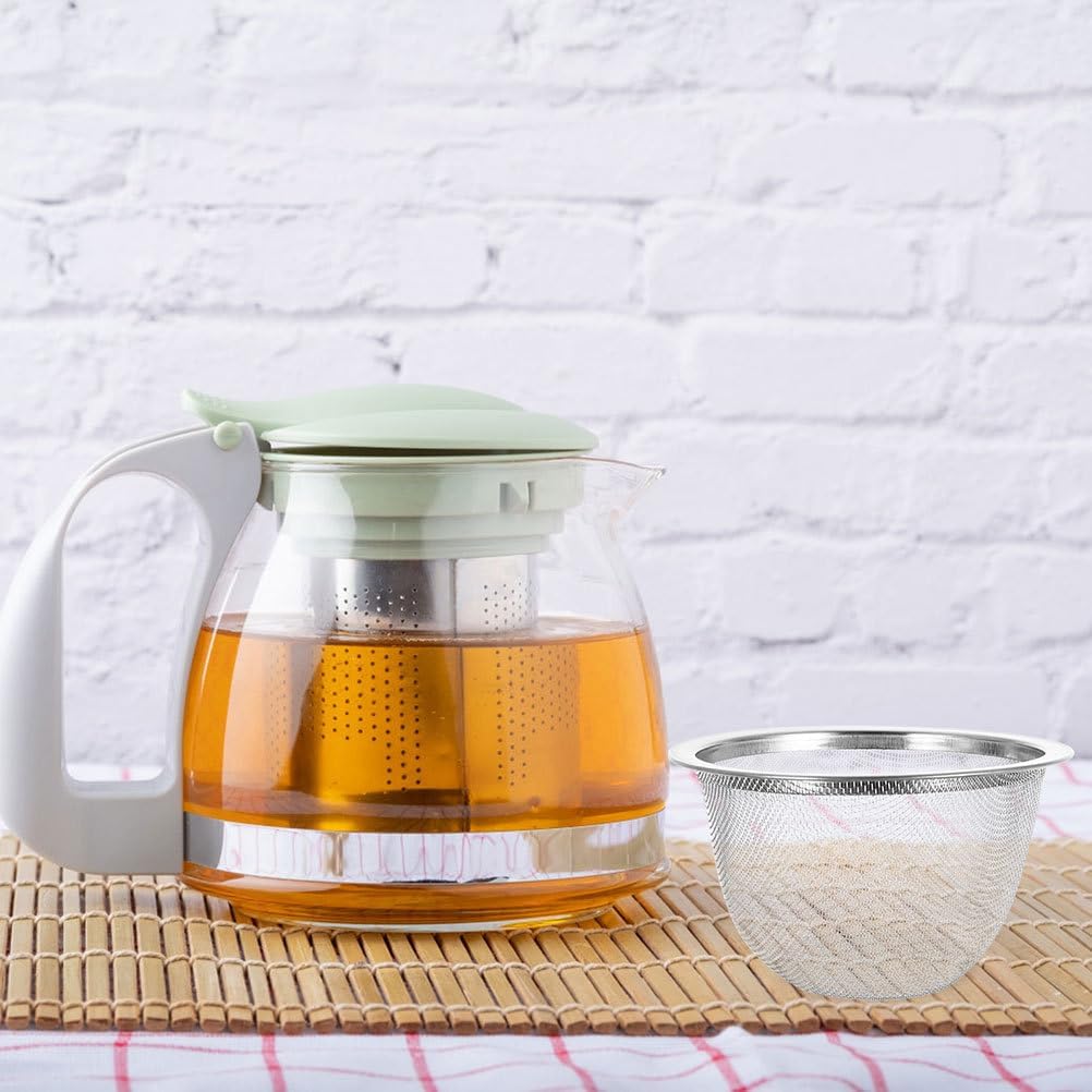 PRETYZOOM Tea Strainer for Loose Tea Stainless Steel Infuser Replacement Fine Mesh Filter 3.07 inch Reusable Set of 10 for Teapots and Cups