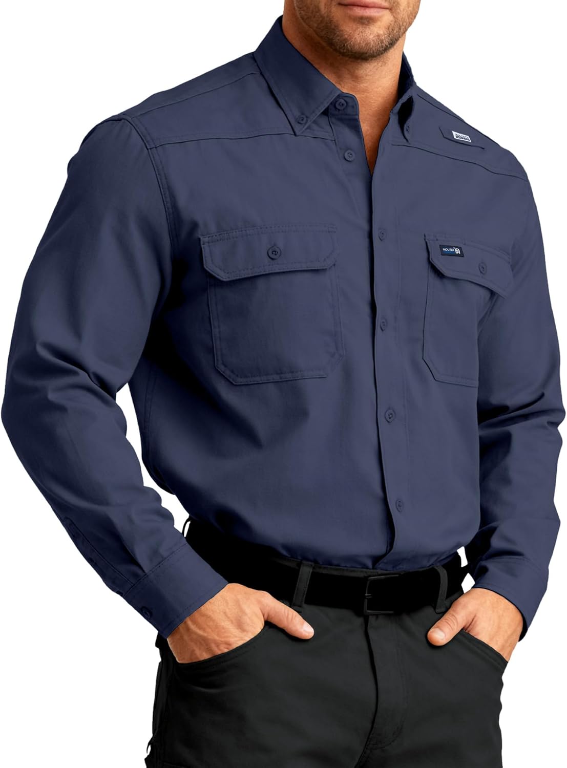 FR Ripstop & Waterproof Welding Shirts for Men 6.5oz Long Sleeve Button Down Fire Retardant 100% Cotton shirts CAT2