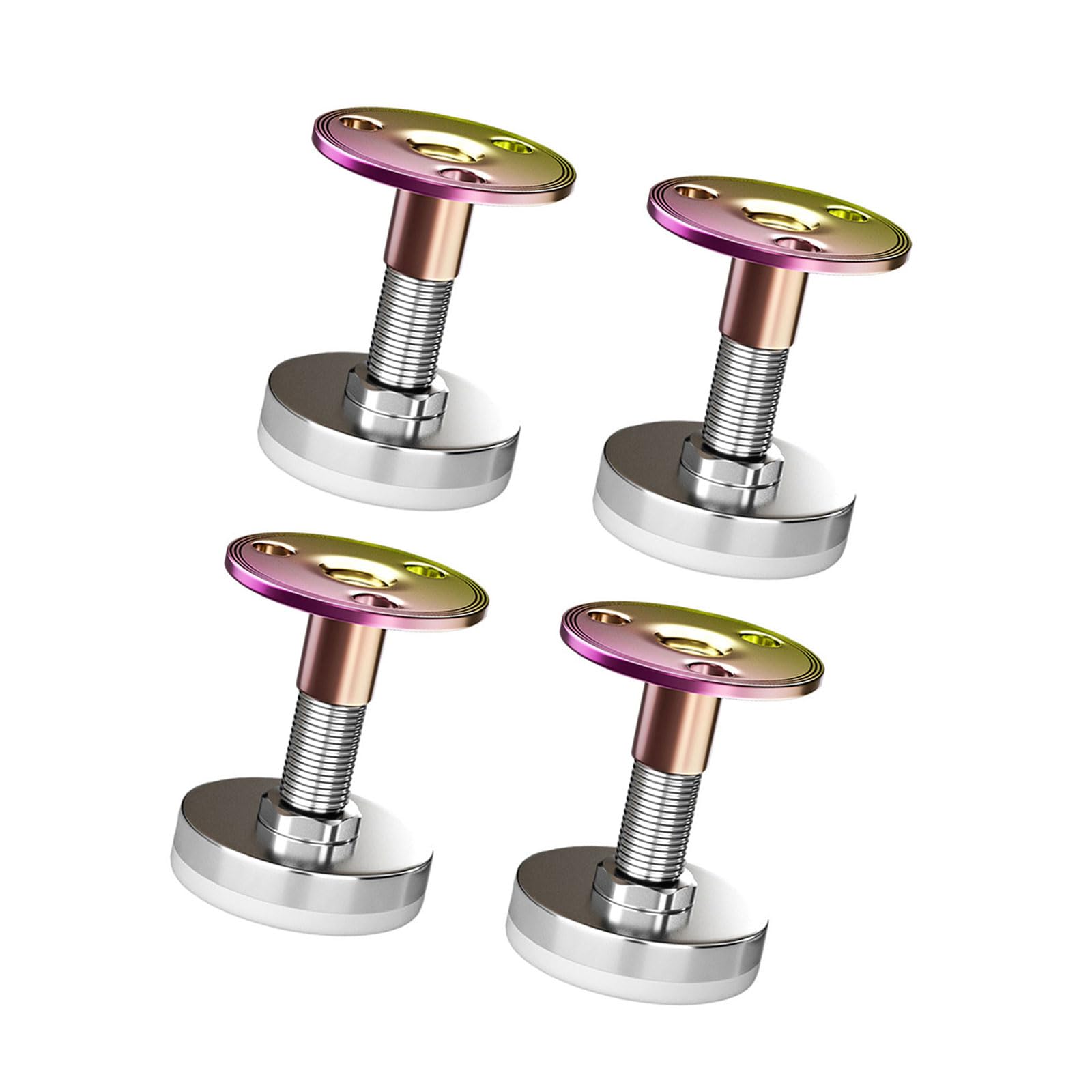 4Pcs Furniture Leg Stabilizers Adjustable Nonslip Base Resistant Headboard Stoppers Bed Shock Hardware Adjustable Threaded Bed Frame Anti-Shake Tool