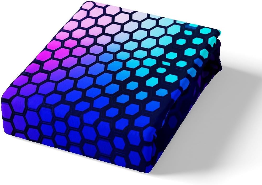 Poszwa na kołdrę Łóżko 180 o strukturze plastra miodu Miękka mikrofibra Pościel 3 sztuki Fajne geometryczne poszewki na kołdrę 3D Poszewka na kołdrę 240x260 cm i 2 poszewki na poduszki b.1480