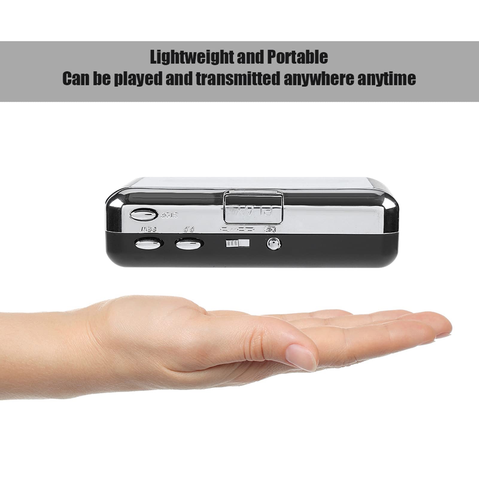 Przenośny Odtwarzacz Kasetowy Konwerter Rejestratora, Konwerter Kaset Magnetofonowych na Konwerter MP3 Konwertuj Taśmy na Pliki Cyfrowe Przez USB