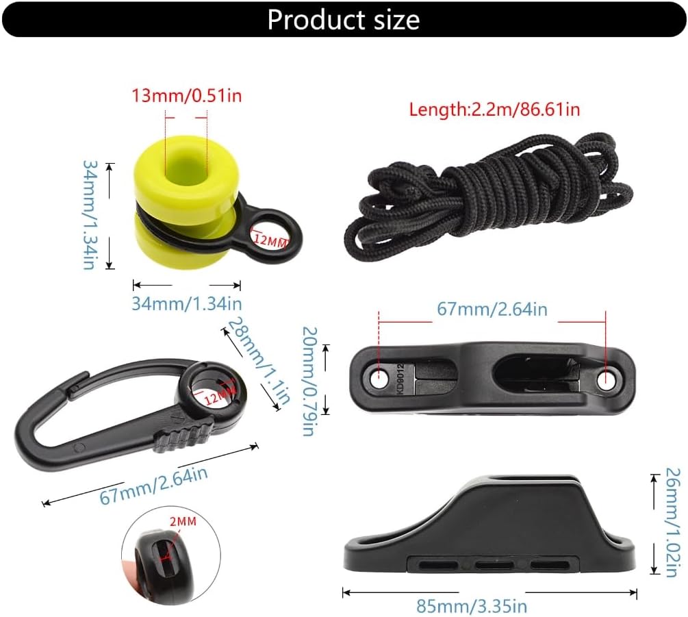 Downrigger Accessory Set for Trolling and Deep Sea Fishing Downrigger Weight Retrievers with 86Inch Cord Fishing Gear