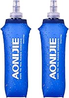 Vista 16 de Azarxis - Botellas plegables de frasco suave de TPU, libres de BPA, 250ml 350ml 500ml 600ml para cinturón de hidratación, mochila, correr