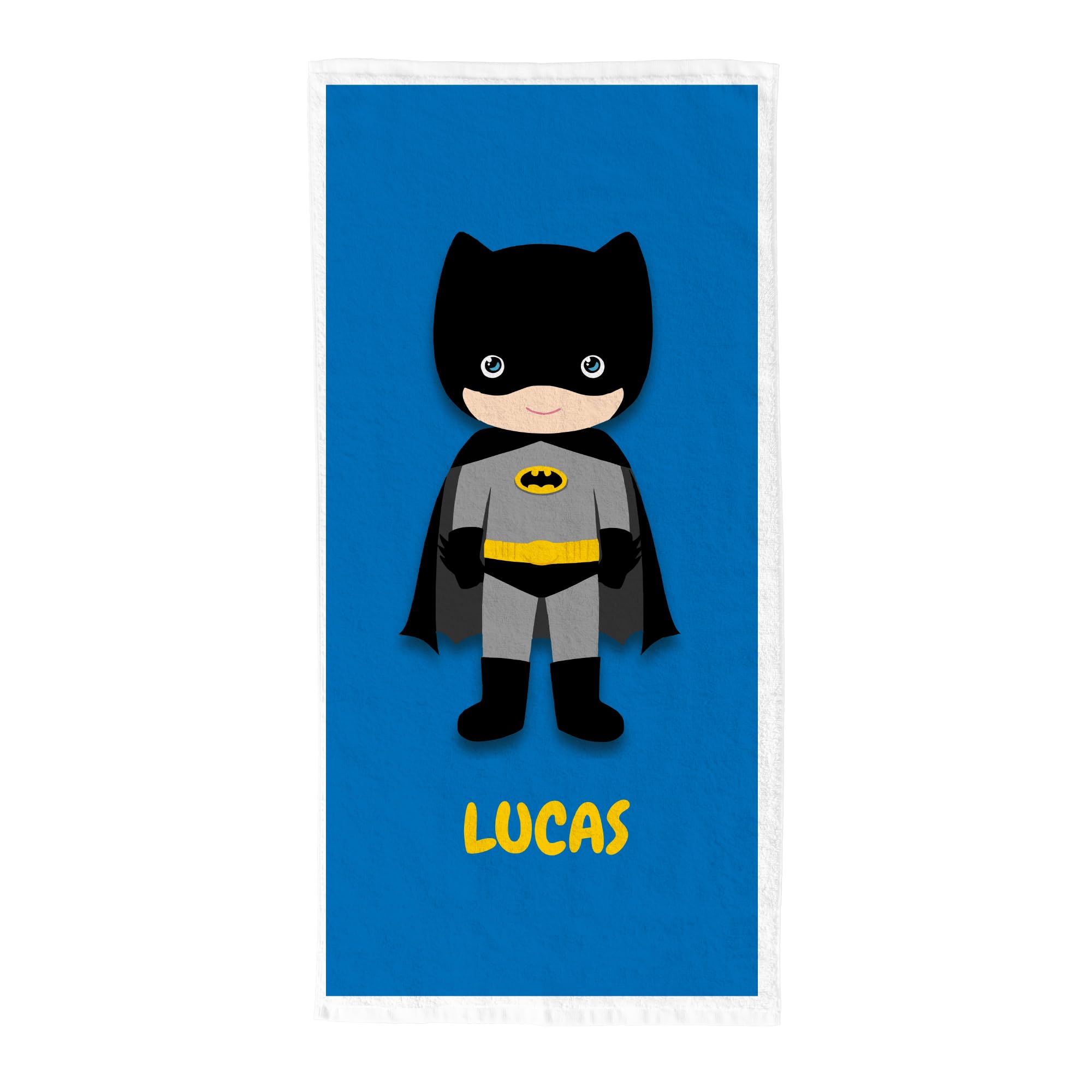 Pla Pla Pla Pla Pla Pla | Toalla Personalizada de súper héroes con Nombre del niño o la niña | Toalla de Playa o Piscina | Toalla baño con Dibujo de Super heorína | Toalla Infantil 100x160 cm | Batman
