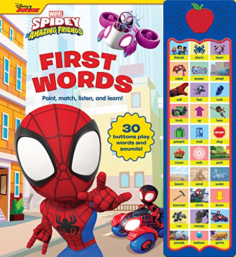 Image of Marvel Spider-man - Spidey and His Amazing Friends - First Words! Point, Match, Listen, and Learn! 30-Button Sound Book – PI Kids