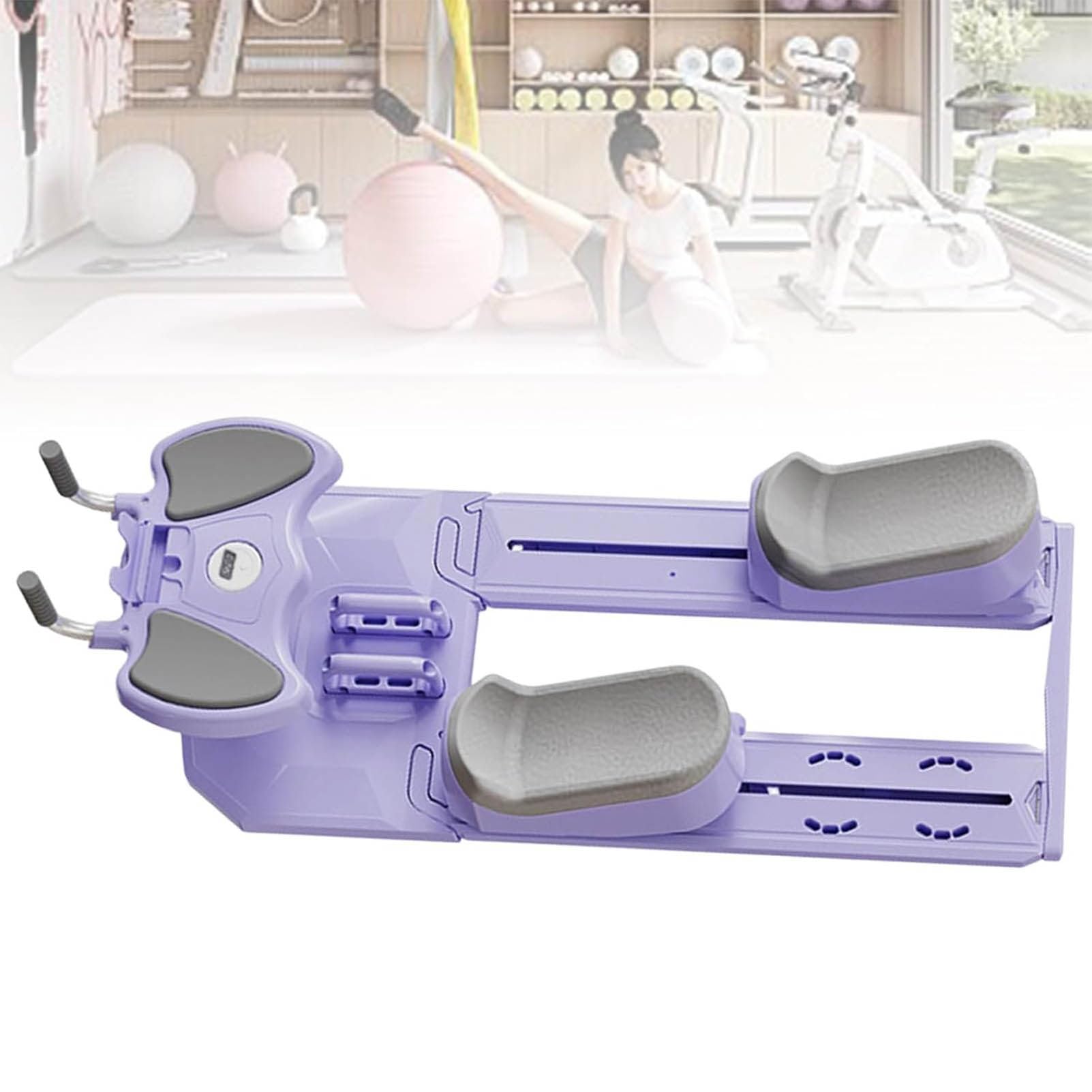 Máquina de gateo para entrenamiento abdominal y giro de cintura morada con contador LED
