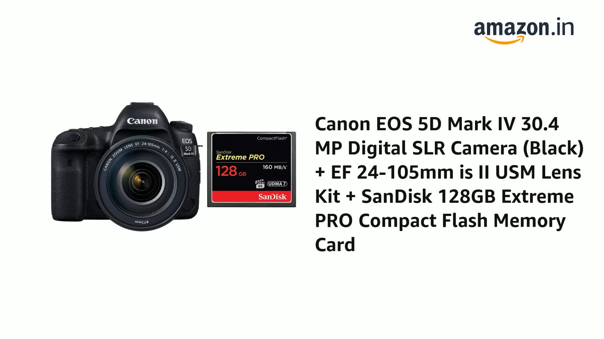 Buy Canon EOS 5D Mark IV 30.4 MP Digital SLR Camera (Black) + EF