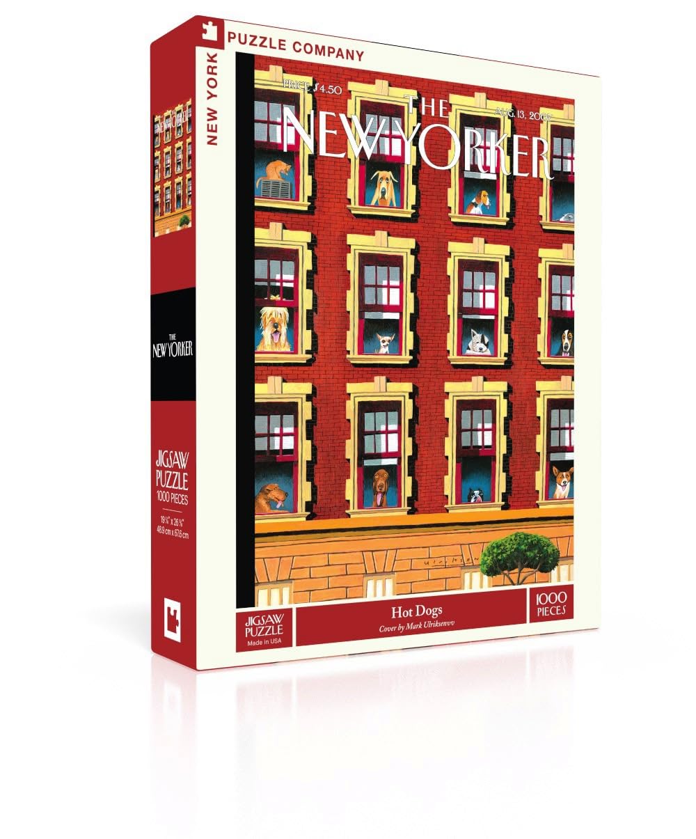 New York Puzzle Company - New Yorker Hot Dogs - 1000 Piece Jigsaw Puzzle for Family Game Nights by Mark Ulriksen