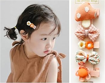 Amazon.co.jp: Shomty 5点セット 赤ちゃん ベビー ヘアクリップ