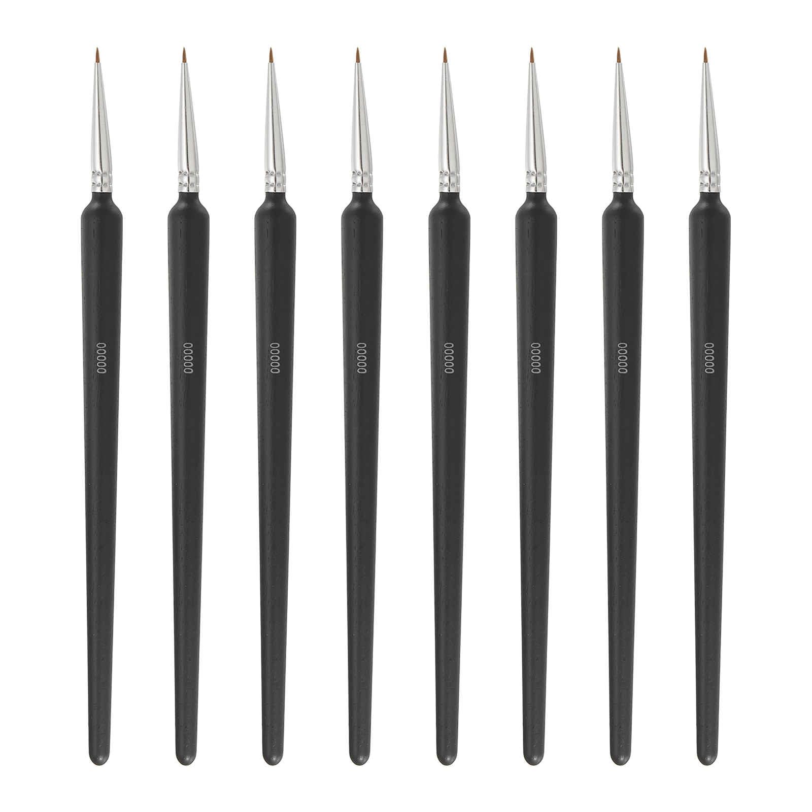 Pinceles de pintura para detalles acuarela óleo miniatura MECCANIXITY set 8