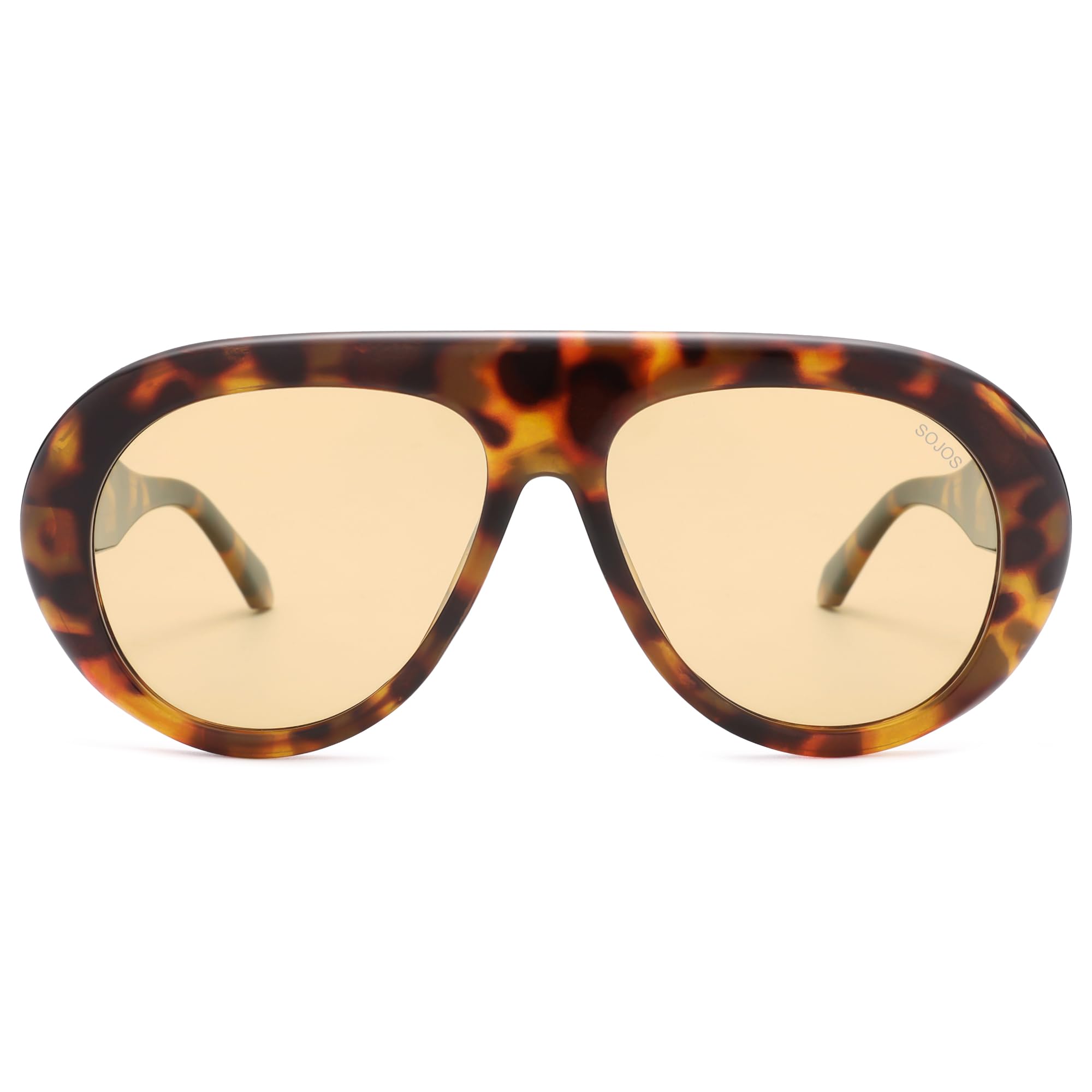 SOJOS Trendy Oversized Polarized Aviator Sunglasses Womens Men Retro Vintage 70s Style UV Protection Sun Glasses SJ2390 - 2