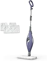 Shark S3501 Steam Pocket Mop: Chemical-Free Steam Sanitizer for Hardwood, Tile, Marble - 2 Washable Pads, Lightweight Swivel