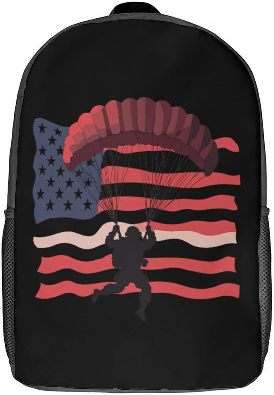 Skydiver Am-erican Flag Skydive Laptop Backpack for Men Women 17 Inch Shoulder Bag Travel Daypack