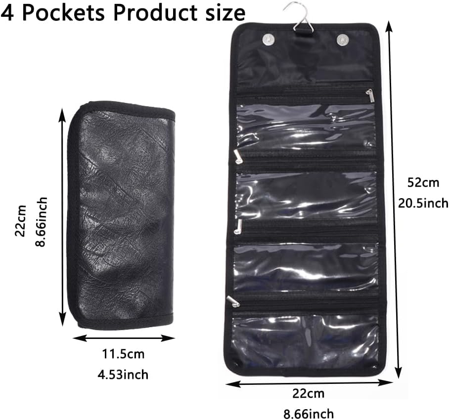 Money Organizer Wallet for Cash - Multi-Pocket Money Pouch with Envelopes for Budgeting, Receipts, Coupons, Currency Storage, and Card Holder Wallet (Black, 4 pockets) - Image 4