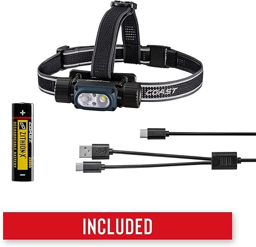 Miniatura 7 de Coast WPH34R 2000 lúmenes impermeable ultra brillante IP68 USB recargable, doble potencia, 6 modos con haz de punto e inundación, azulnegro