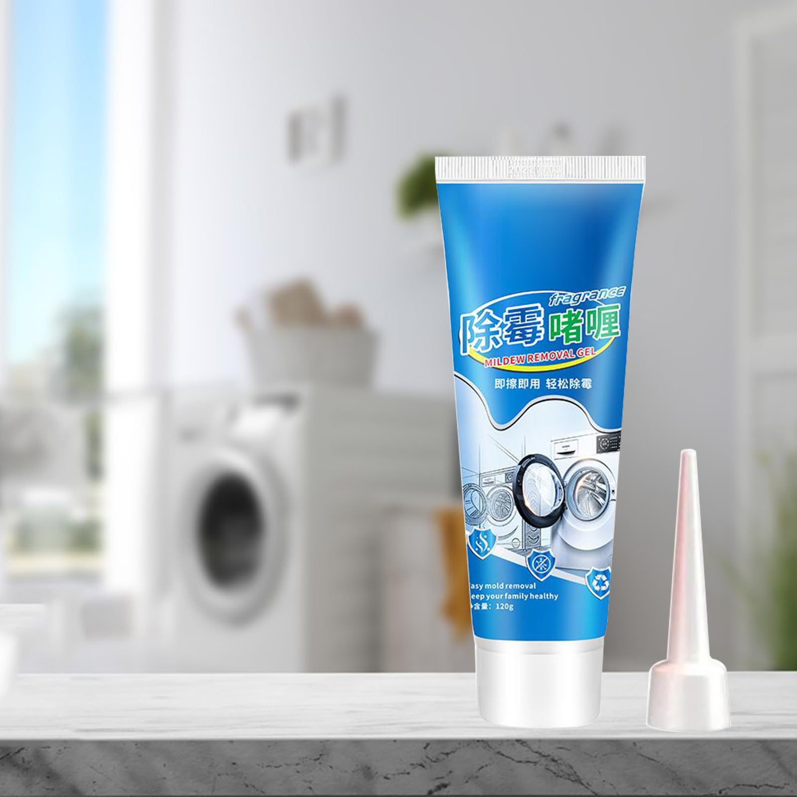 Mould Cleaner Gel, 120g Household Gel, Household Mould Remover Gel, Remover Mildew, Black Mould Remover for Bathroom Toilet Washing Machine Seal Kitchen Sink Grout Tile Corner…