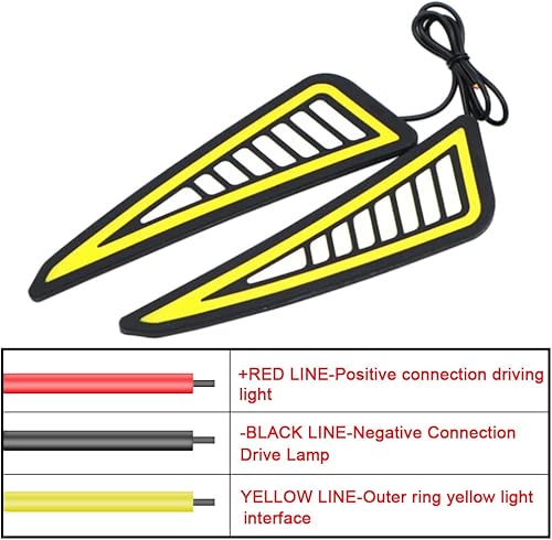 Miniatura 4 de YSY 2 bombillas LED de doble color blanco ámbar COB luces de circulación diurna luz de giro flexible DRL luz diurna luz de conducción impermeable