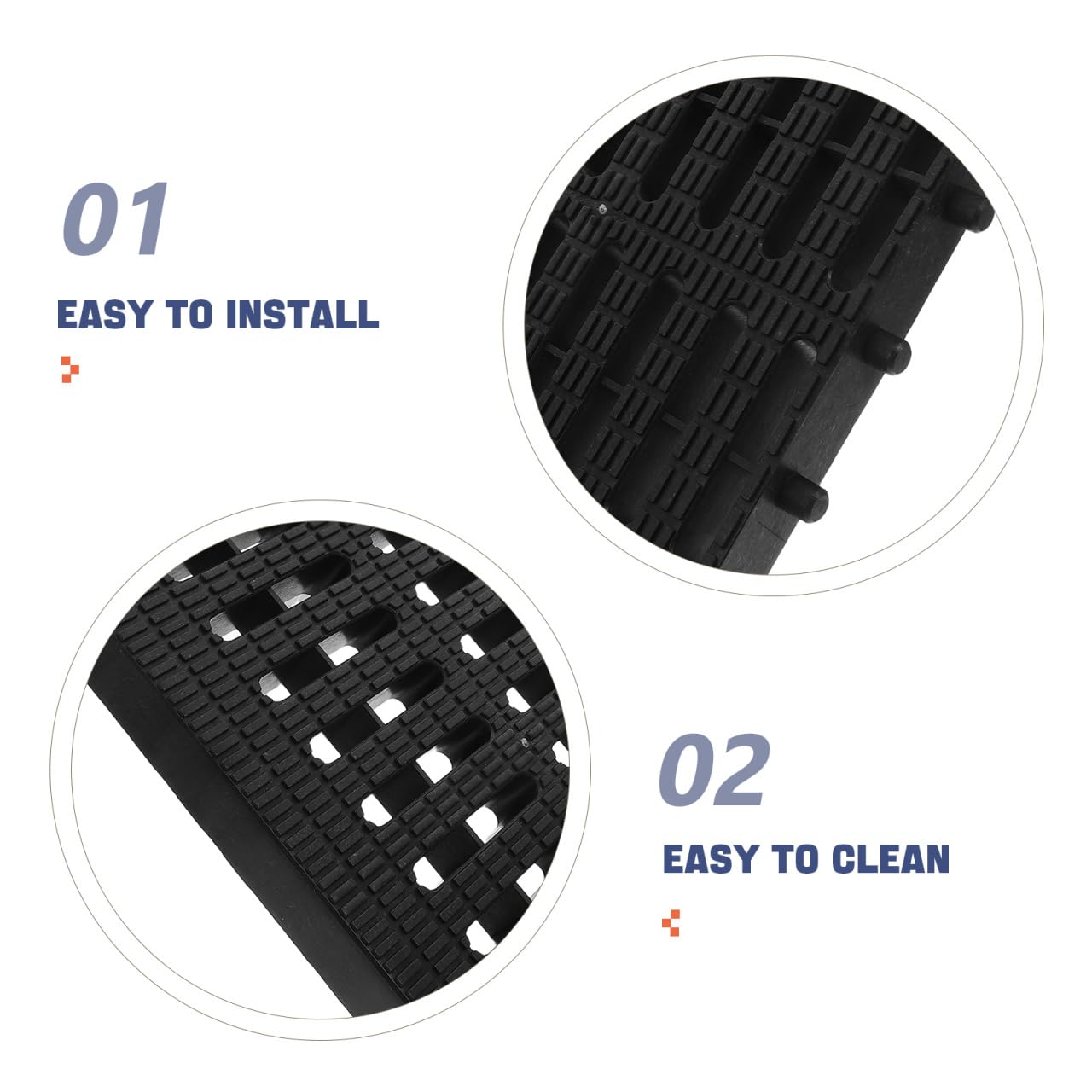 Hemobllo Plastic Drain Grate 12.20X7.87 Inch Rectangular Outdoor Drainage Cover for Kitchen Sewer Yard Garage Channel Grid Easy Clean Durable - Image 3
