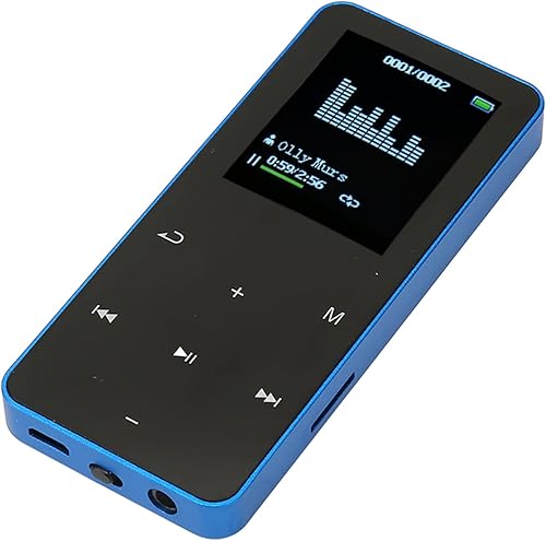 Reproductor MP3 8G con Bluetooth, pantalla de 1.8 pulgadas, reproductor de música ultra delgado con reproducción de video, reducción de ruido,
